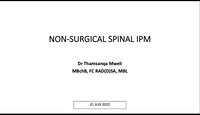 Nonsurgical Interventional Pain Management of the Spine...