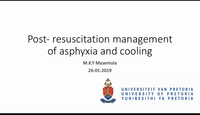 Post-resus management of asphyxia & cooling...