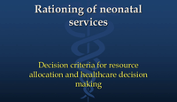 Rationalising neonatal services...