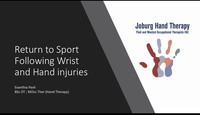 Return to sport in wrist and h...