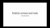 Pedicle screw and rod insertion in the thoracic spine...