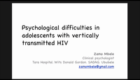 Psychological difficulties in adolescents with ver...