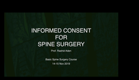 Informed consent for spine surgery...