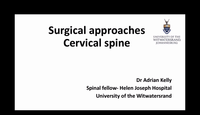 Surgical approaches to the cervical spine...