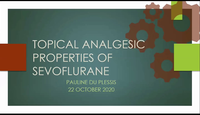 The Topical Analgesic Effects of Sevoflurane...