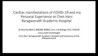 Cardiac Manifestations of COVID-19...