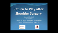 Return to play after shoulder surgery...