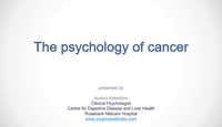 The psychology of the cancer patient...