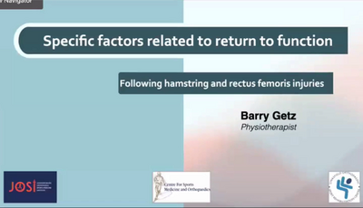 Specific factors related to return to function following hamstring and rectus femoris injuries...