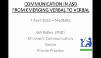 Communication in ASD from Emer...