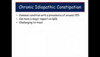 Chronic idiopathic constipation...