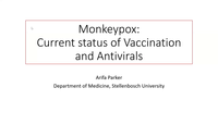 Monkeypox: Current status of V...