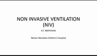 NON INVASIVE VENTILATION...