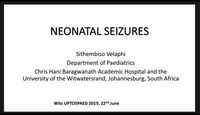 Neonatal seizures...