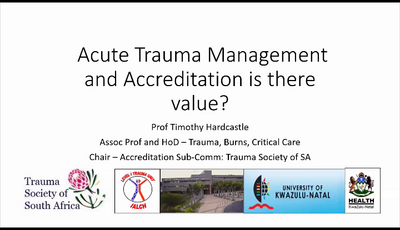 Trauma systems and Trauma care at Level 1...