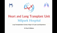 Lung Transplantation - a 21 year experience...