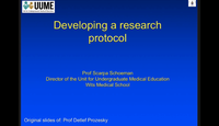Developing a research protocol...