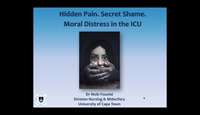 Hidden pain, secret shame. Distress in the ICU...