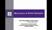 Biologics in spine surgery...