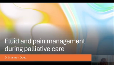 Fluid and pain management during palliative care...