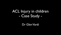 ACL injury in a 9 year old...