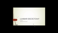 Lumbar Discectomy...