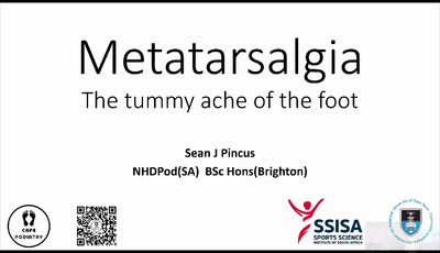 Metatarsalgia...