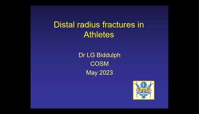 Distal Radius Fractures in Athletes...
