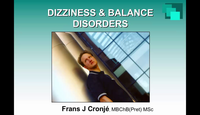 Hearing and balance disorders...