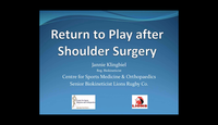 Return to play after shoulder ...