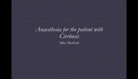Anaesthesia for the cirrhotic ...
